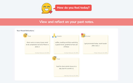 How do you feel today? screenshot