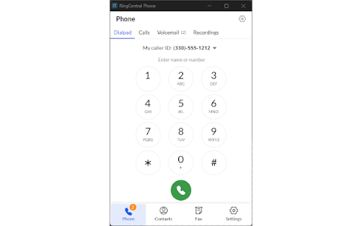 RingCentral Phone for erecruit screenshot