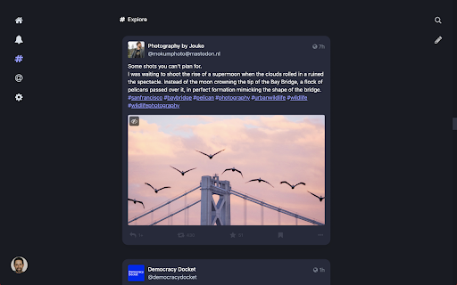 Simplify Mastodon screenshot
