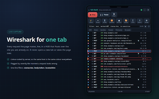 Tab Shark screenshot