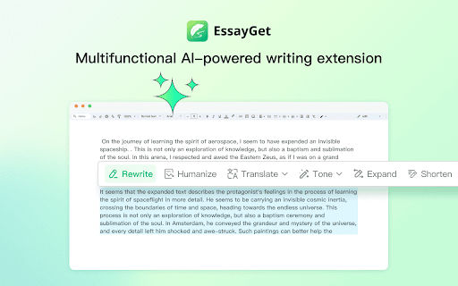 EssayGet: AI Writer, Humanizer, Rewrite Tool screenshot
