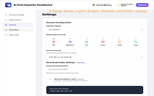 AI Chat Exporter - ChatGPT, Claude, Gemini & DeepSeek to PDF screenshot