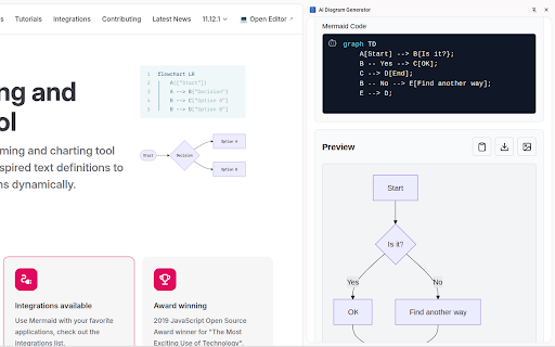Mermaid Diagram Generator by AI Muse (Beta) screenshot