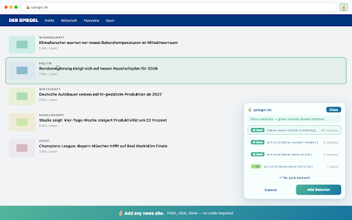 PeaceFeed screenshot