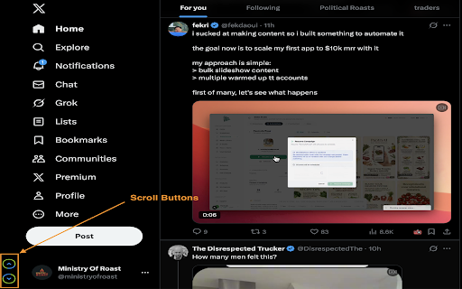 Scroll to Top & Bottom Buttons screenshot