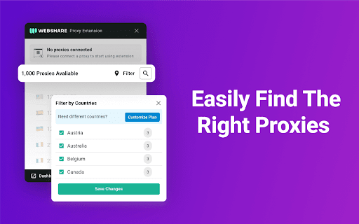 Webshare Proxy Extension screenshot