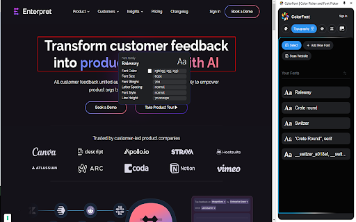 ColorFont | Color Picker and Font Picker screenshot