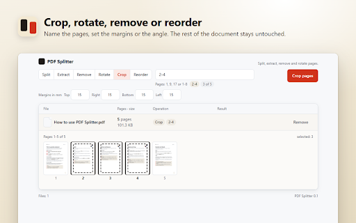 PDF Splitter screenshot