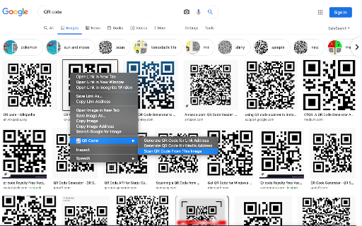 QR Code screenshot
