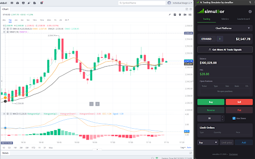 AI Trading Simulator by simul8or screenshot