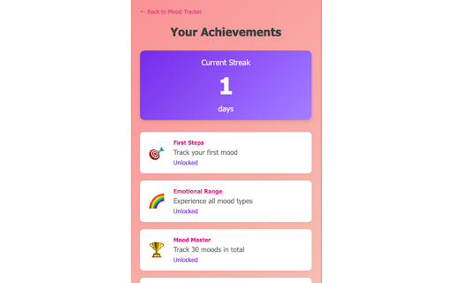 Mood Tracker screenshot