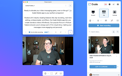 Screen Recorder, Webcam Recorder - Dubb Video screenshot