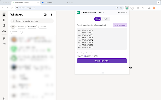 WA Number Bulk Checker – Verify, Search & Lookup for WhatsApp screenshot