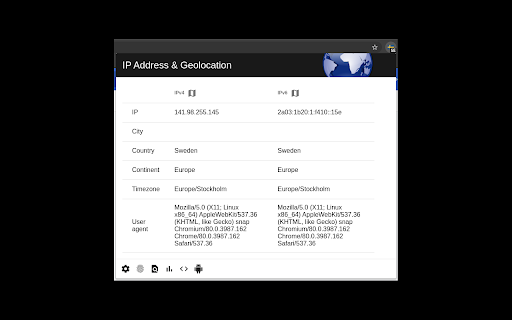IP Address & Geolocation screenshot