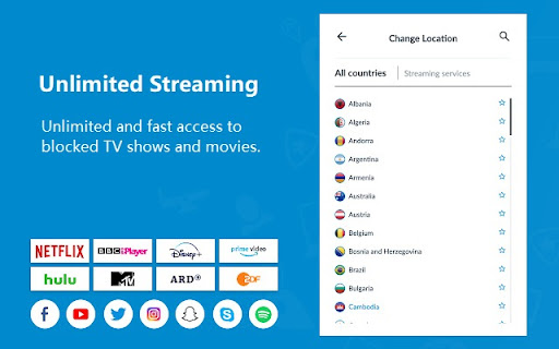 Freezen MateVPN Chrome screenshot
