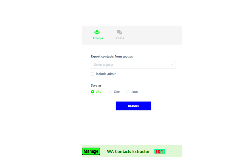 WA Contacts Extractor screenshot