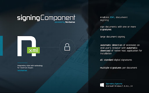 Nextsense XML Signing Component screenshot