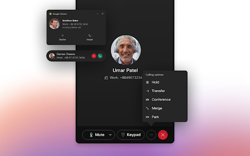 Webex Calling for Chrome screenshot