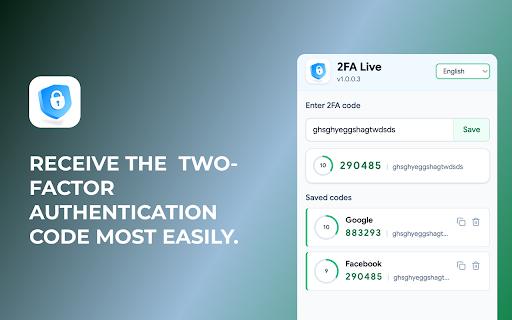 2FA Live screenshot