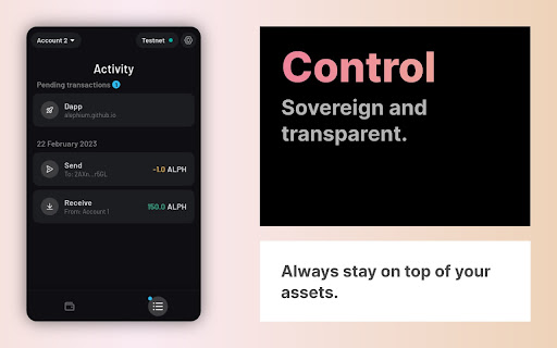 Alephium Extension Wallet screenshot