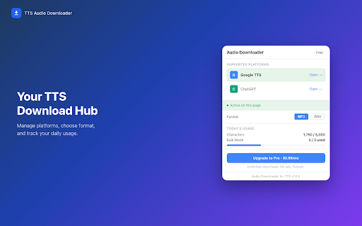 Google TTS Audio Downloader screenshot