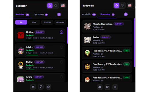 BadgesBR - Twitch Badge Tracker screenshot