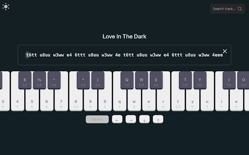 Virtual piano screenshot