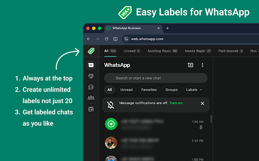 WA Labels: WhatsApp Labels for Individuals & Businesses screenshot