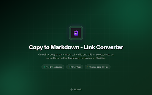Copy to Markdown - Link Converter screenshot