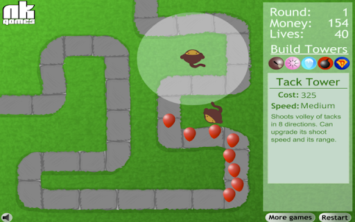 Bloons Tower Defense Unblocked screenshot