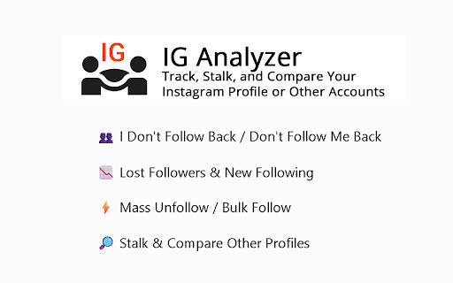 IG Analyzer and Unfollower - Mass Unfollowing and Follower Tracker for IG screenshot