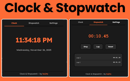 Clock & Stopwatch - Online Clock with Timer screenshot