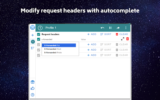 ModHeader - Modify HTTP headers screenshot