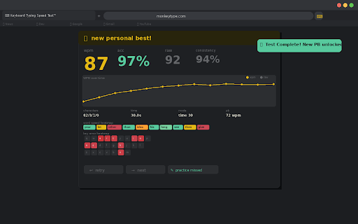 Keyboard Typing Speed Test™ screenshot