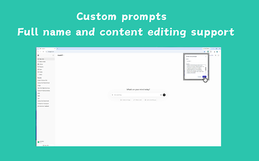 ChatGPT Quick prompt screenshot