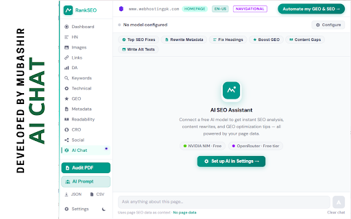 RankSEO - AEO & GEO Expert screenshot