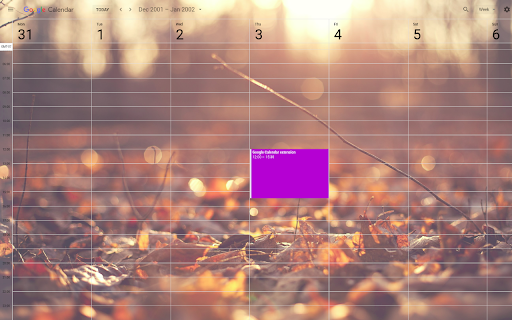 Custom Calendar Background screenshot