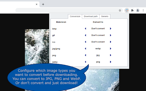 WebP / Avif image converter screenshot