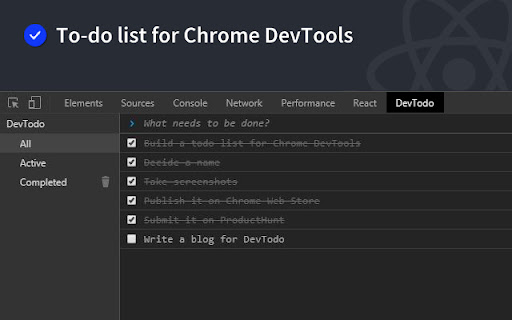 DevTodo screenshot