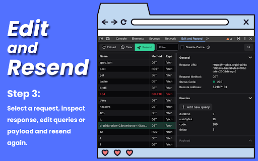 [Experiment] Edit and Resend: Ajax Request Debugger in Chrome DevTools screenshot