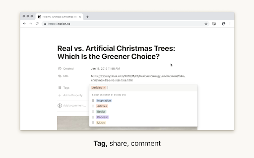 Notion Web Clipper screenshot
