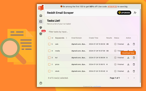 Reddit Email Scraper screenshot