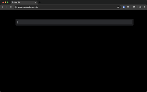 Vimium New Tab Page screenshot