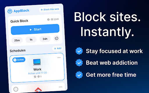 AppBlock - Block sites & Stay focused screenshot