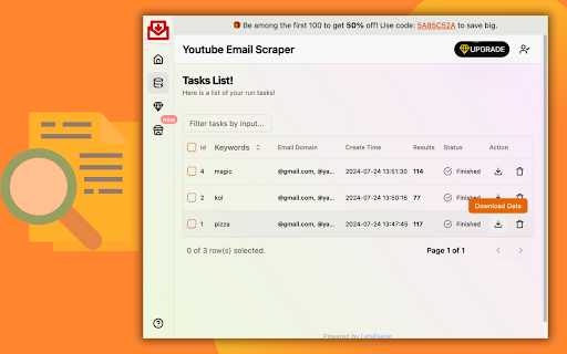 Youtube Email Scraper screenshot