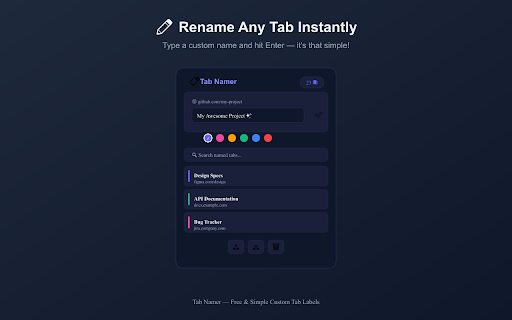 Tab Namer — Free & Simple Custom Tab Labels screenshot