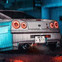 Nissan Skyline R34 Live Wallpaper - GTR Turbo Rain Night 4K HD icon