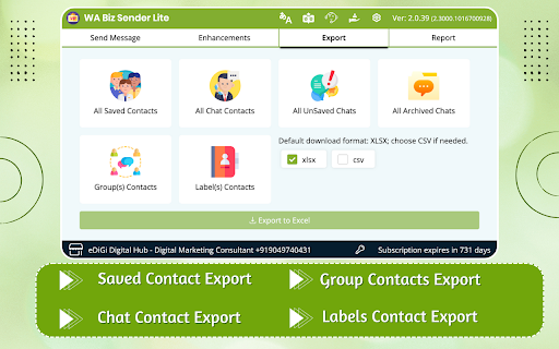 WABiz Free Bulk Sender (Lite) screenshot