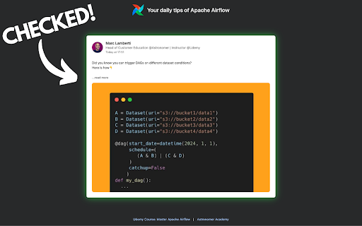 The Airflow Daily Tips screenshot