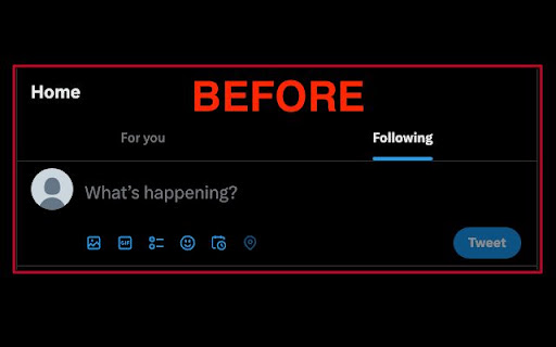 Remove X (Twitter) For You Tab screenshot